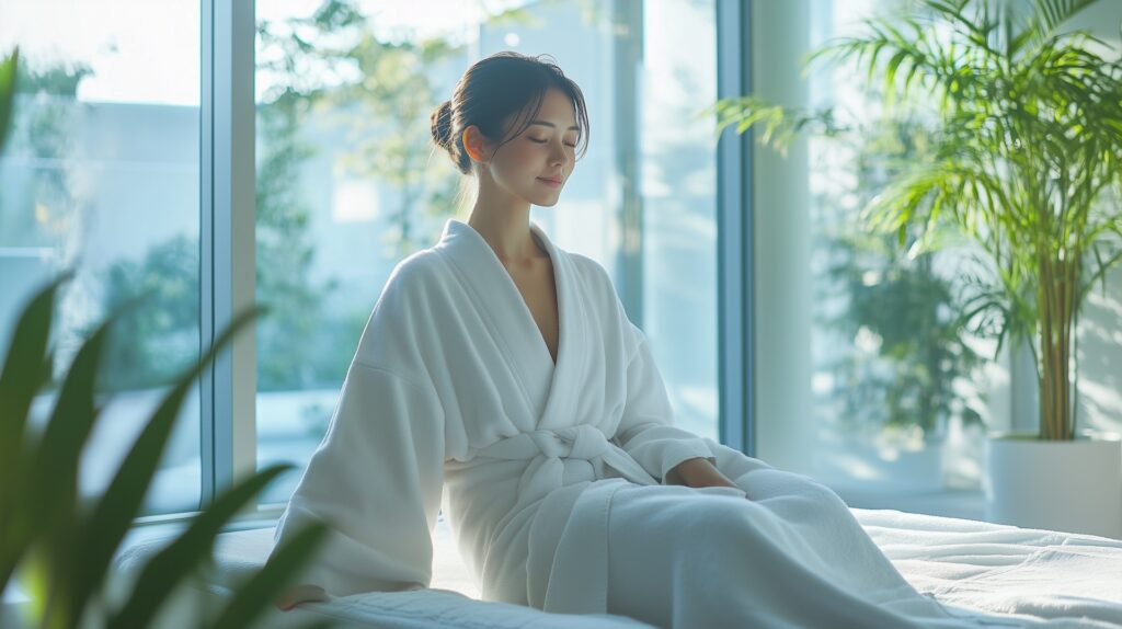 ゆったりリラックする女性