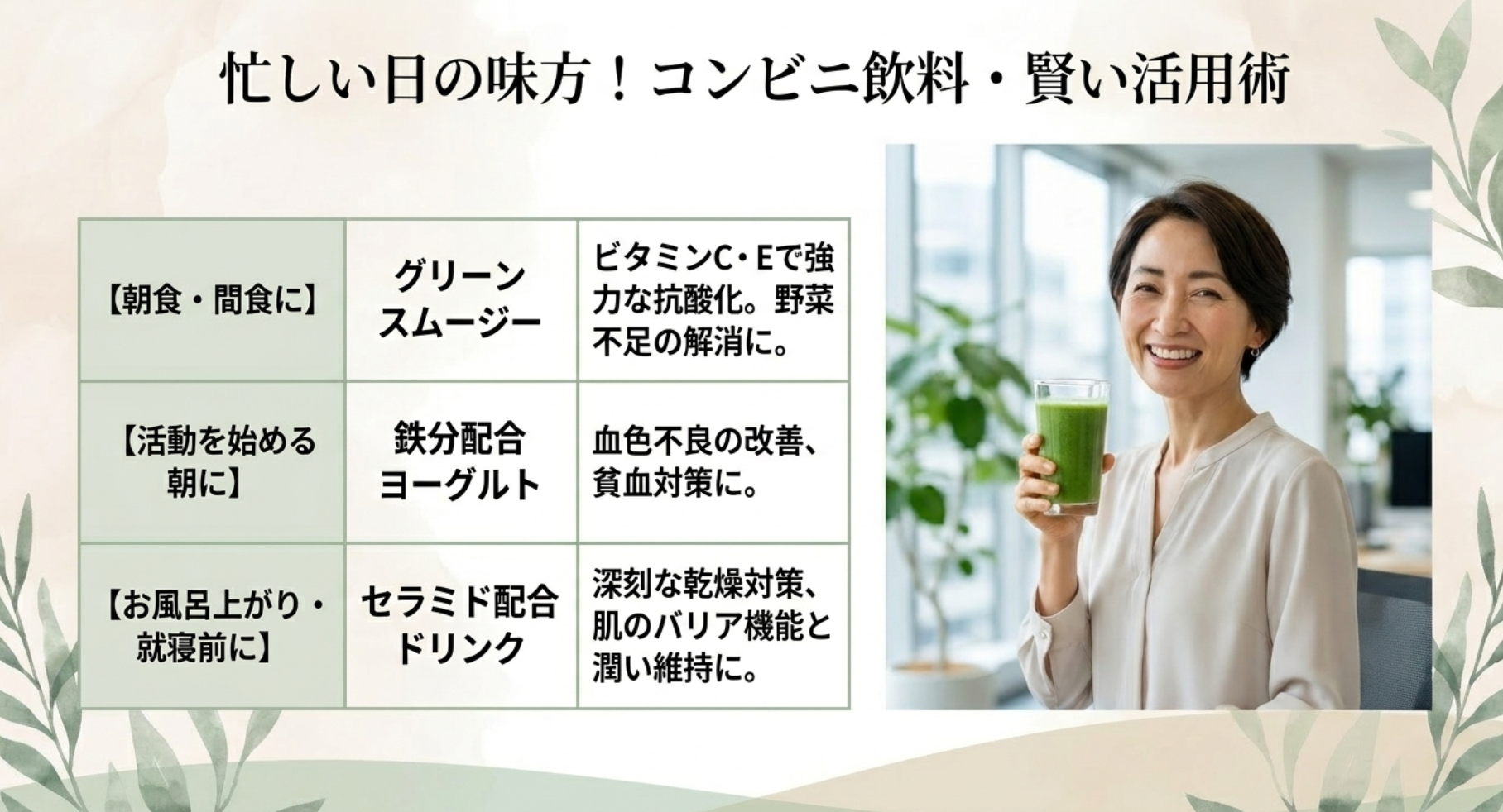 コンビニで手軽に買える最新の美容ドリンク活用術