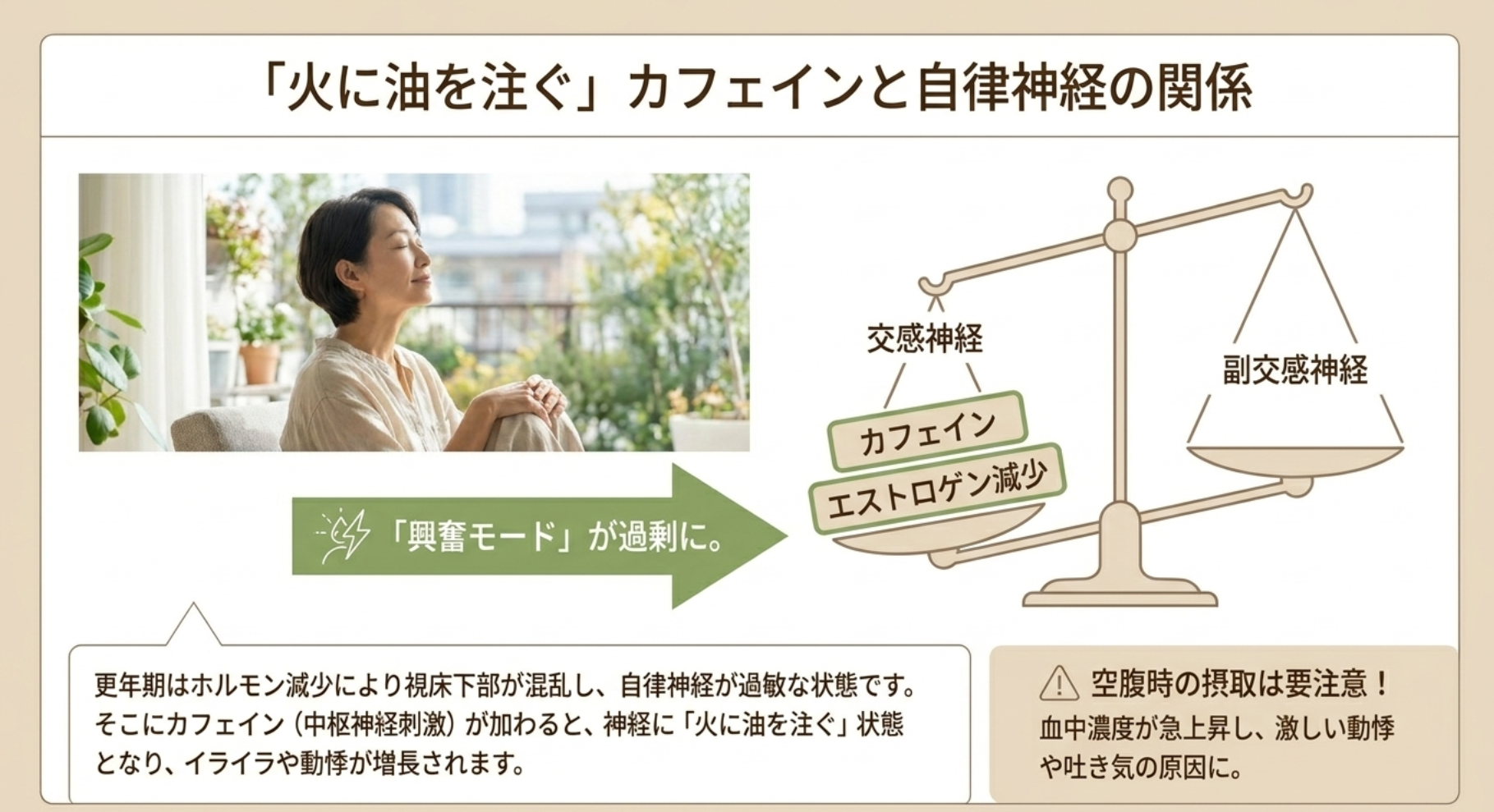 カフェインが自律神経や動悸に与える影響