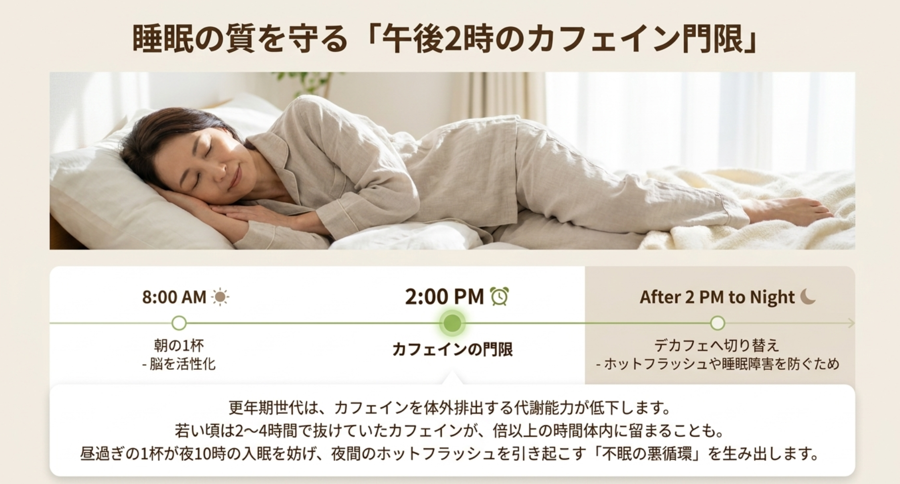睡眠の質を妨げない午後のカフェイン管理術